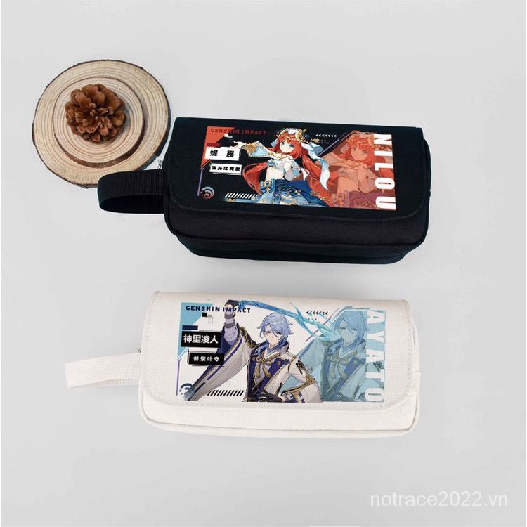 ★Genshin Impact★Túi Đựng Bút Cỡ Lớn Phong Cách Zhongli / Kazuha Mới 2023 Cho Học Sinh Trung Học @ -