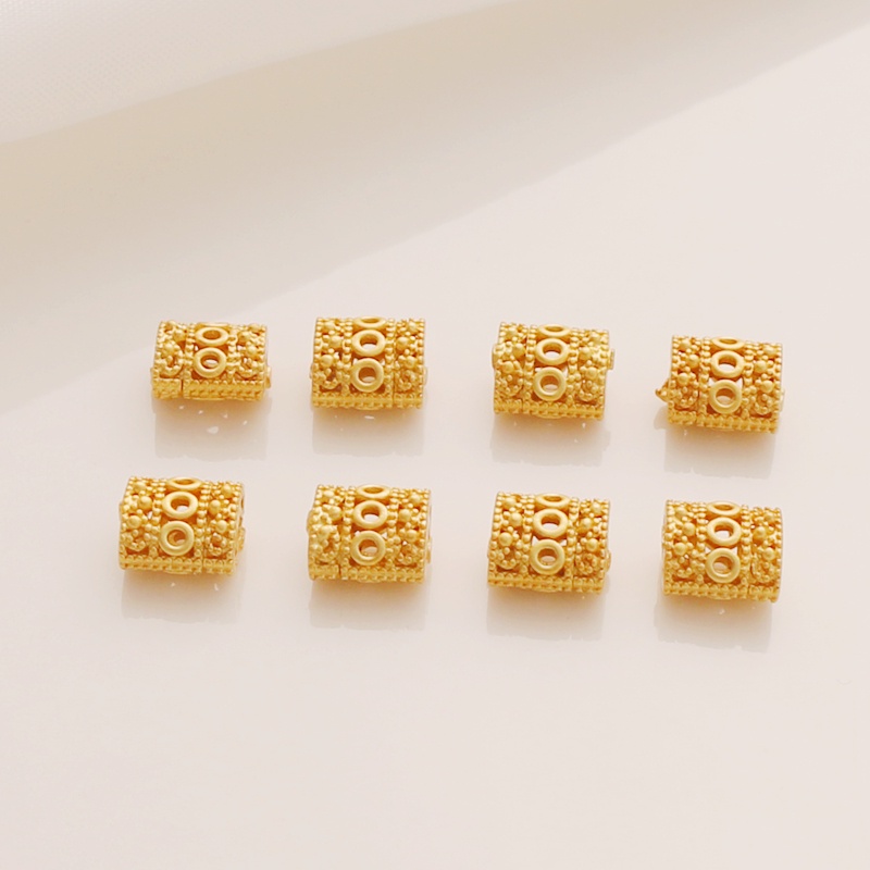 Chuỗi Hạt Rỗng Mạ Vàng Đồng Nhiều Màu Sắc Dùng Làm Trang Sức Thủ Công diy