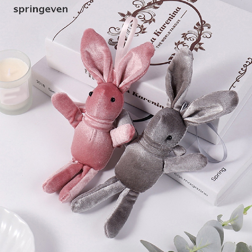 Móc Khóa Thỏ Nhồi Bông Dễ Thương Dùng Làm Quà Tặng