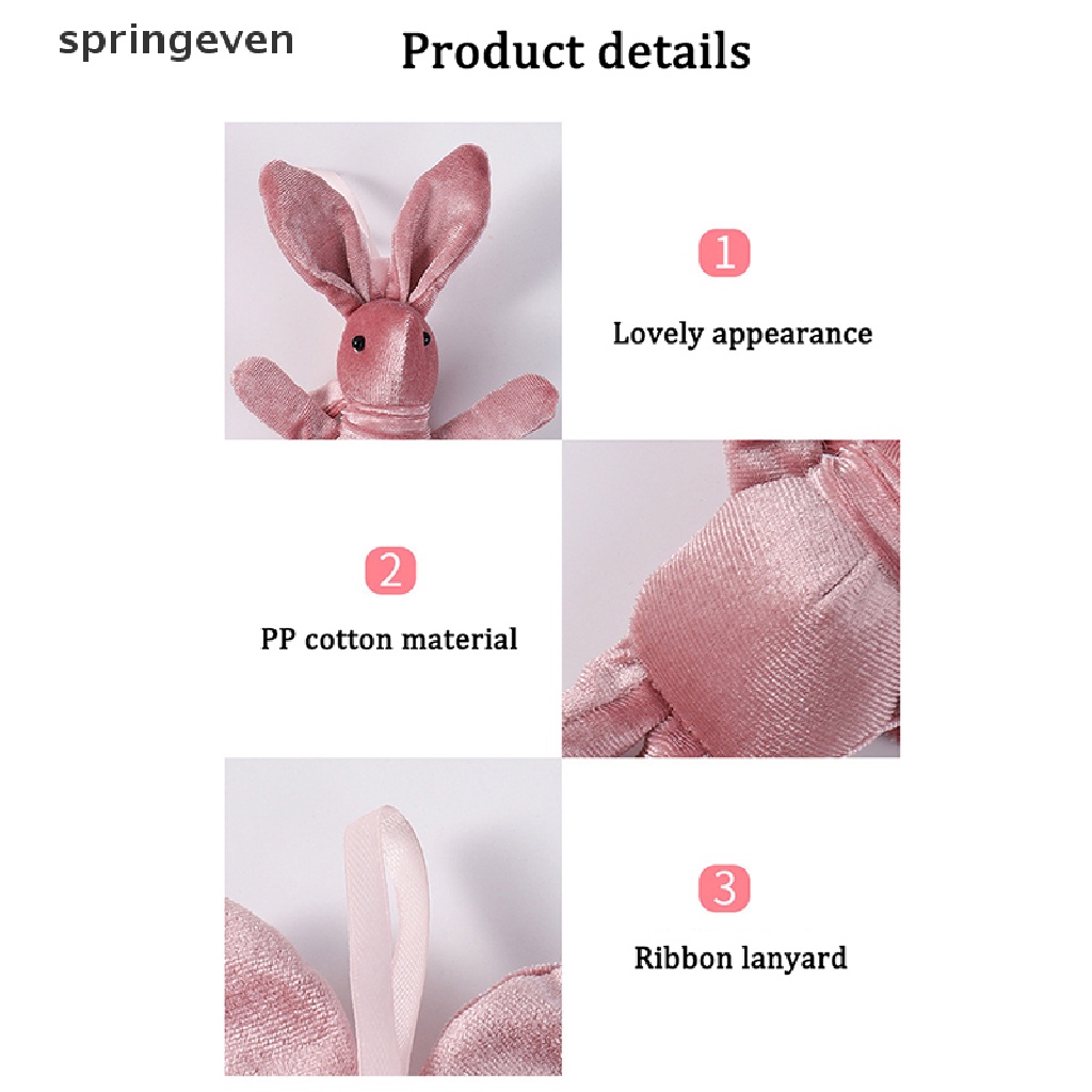 Móc Khóa Thỏ Nhồi Bông Dễ Thương Dùng Làm Quà Tặng