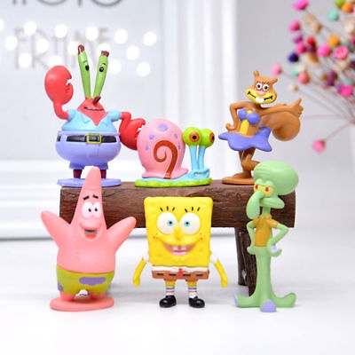 Set 10 / 8 / 6 Mô Hình Nhân Vật Phim Hoạt Hình SpongeBob Ngộ Nghĩnh