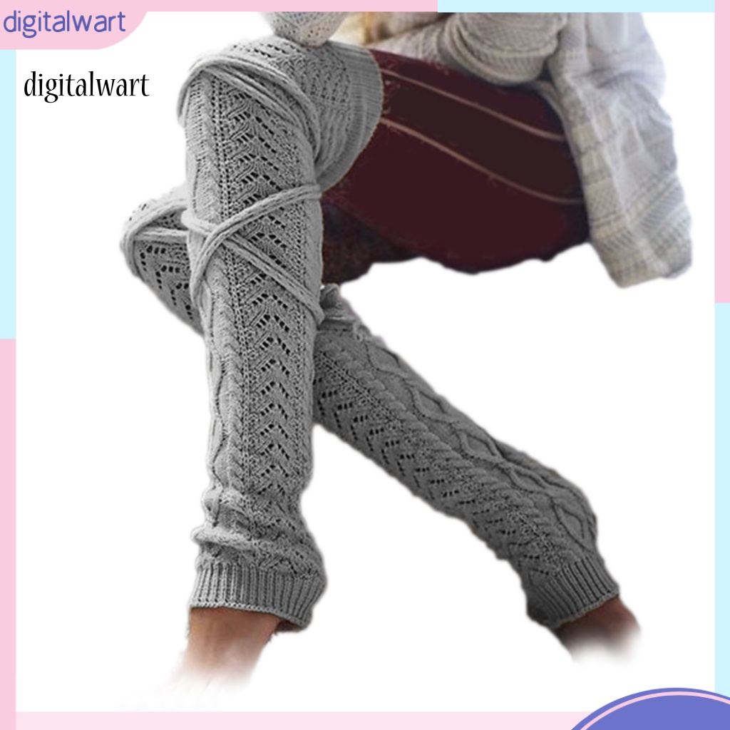 Kỹ Thuật Số| Vớ Len Dài Hở Ngón Giữ Ấm Chân Co Giãn Thời Trang Thu Đông Dành Cho Nữ