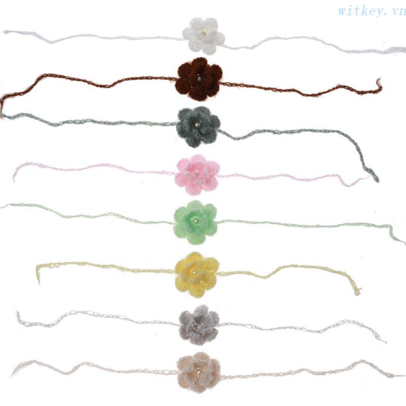 Băng Đô Cài Tóc Bản Nhỏ In Họa Tiết Hoa Xinh Xắn Thời Trang Cho Bé Chụp Ảnh