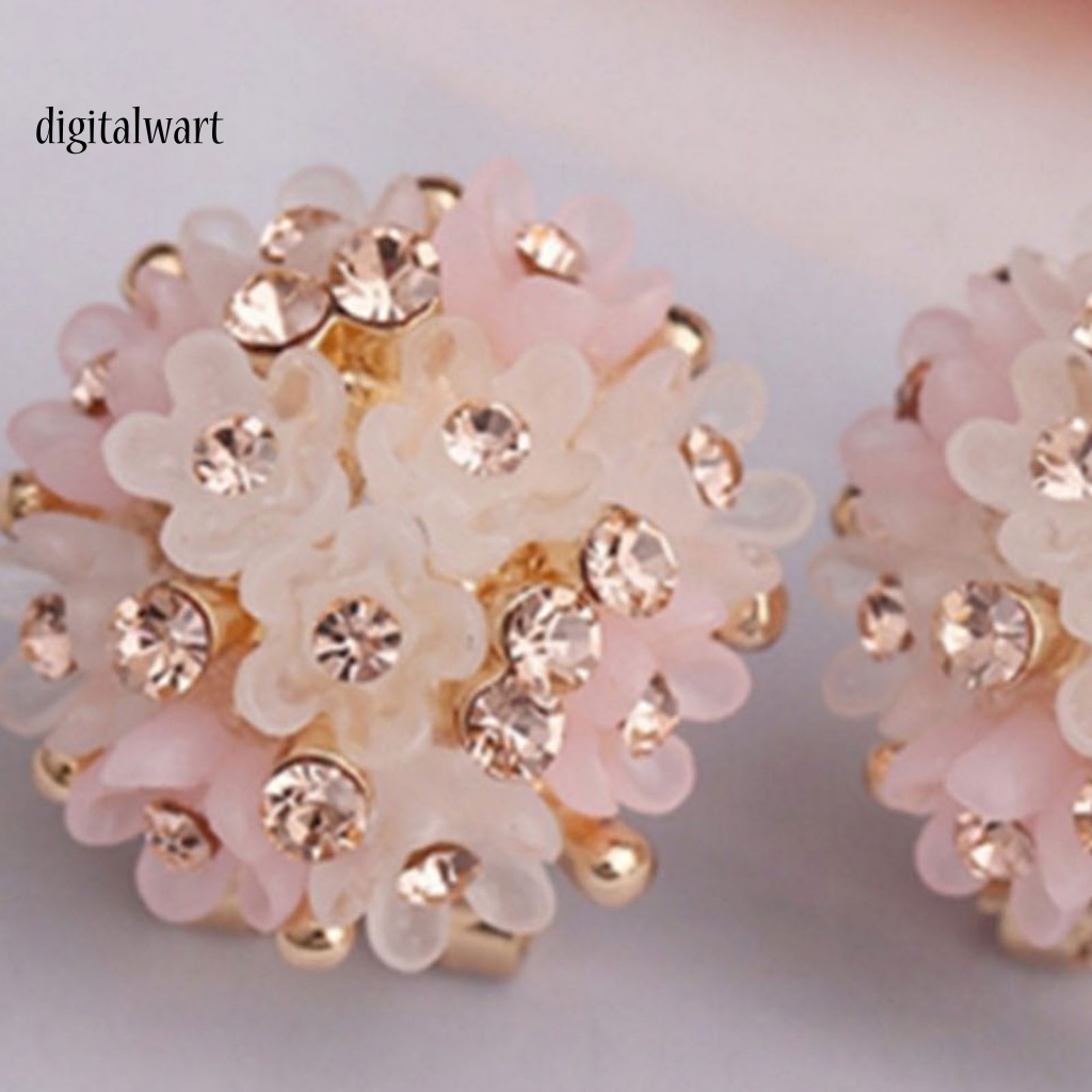 Kỹ Thuật Số| 1 Đôi Bông Tai Hình Hoa Bằng Nhựa Resin Nhỏ Gọn Mạnh Mẽ Chống Nắng Dành Cho Nữ Dự Tiệc