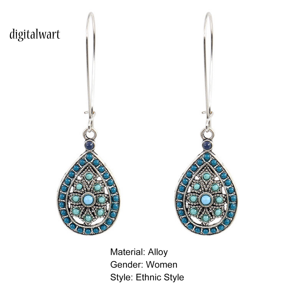 Kỹ Thuật Số| 1 Đôi Bông Tai Hình Giọt Nước Phong Cách Bohemia Thanh Lịch Dành Cho Nữ