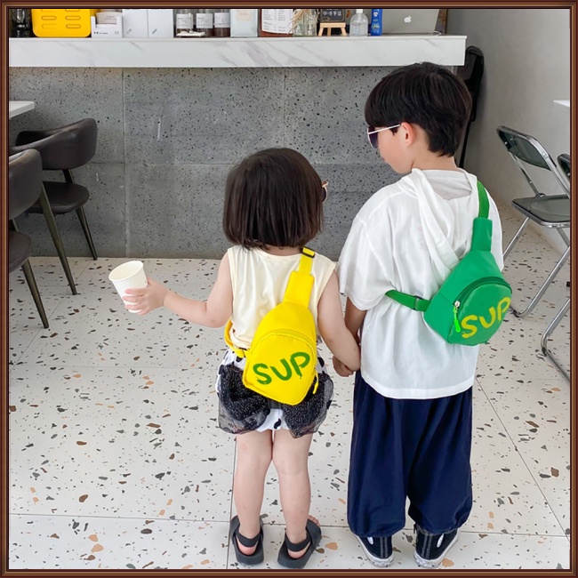 Túi Đeo Chéo In Họa Tiết Đơn Giản Thoáng Khí Chống Thấm Nước Nhiều Màu Thời Trang Cho Bé