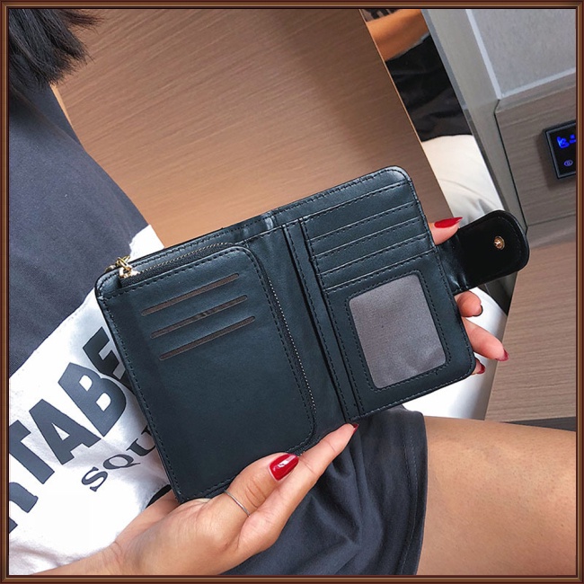 Ví Da Pu Đựng Thẻ Đa Năng Có Khóa Kéo Đính Tua Rua Thời Trang Cho Nữ Giá Đỡ