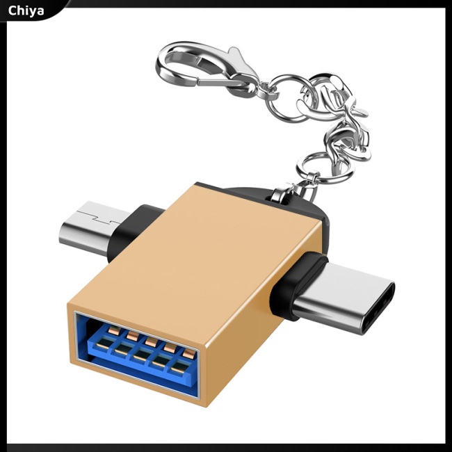 Đầu Chuyển Đổi Otg Type-c 2 Trong 1 Cho Điện Thoại Android Ios