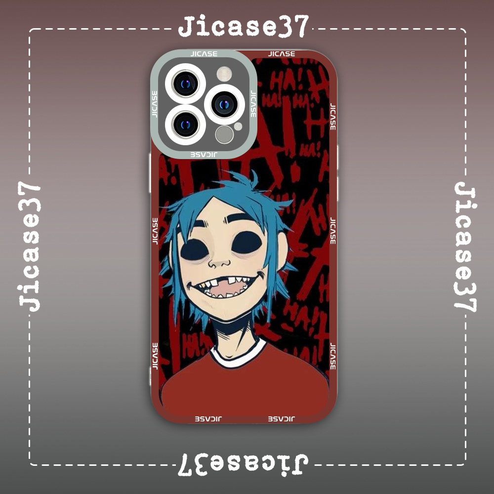 Ốp lưng iphone cạnh vuông Jicase 2-D - Gorillaz Truyện Tranh Hoạt Hình Cartoon