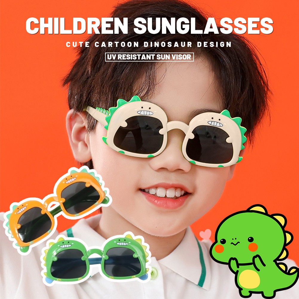 Kính Mát Chống Tia UV Hình Khủng Long Dễ Thương Cho Bé