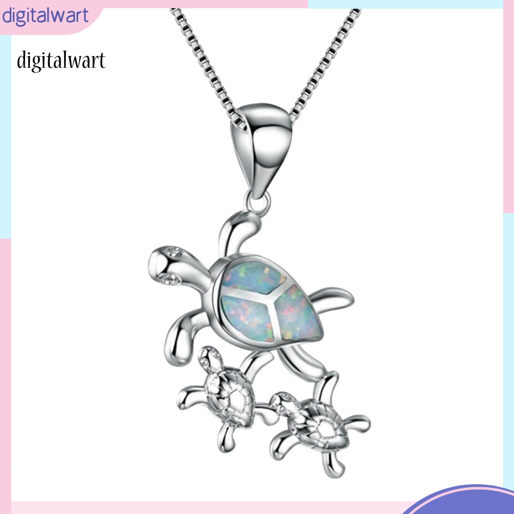 Kỹ Thuật Số| Vòng cổ HợP Kim HìNh RùA ĐíNh NgọC MắT MèO Dễ Thương