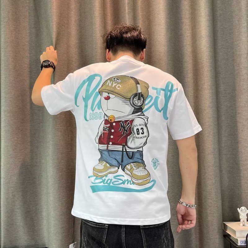 Áo Thun Cotton Trơn Tay Ngắn In Chữ Phong Cách Hip Hop Đường Phố Thời Trang Mùa Hè Cho Nam Giới Size S-5XL