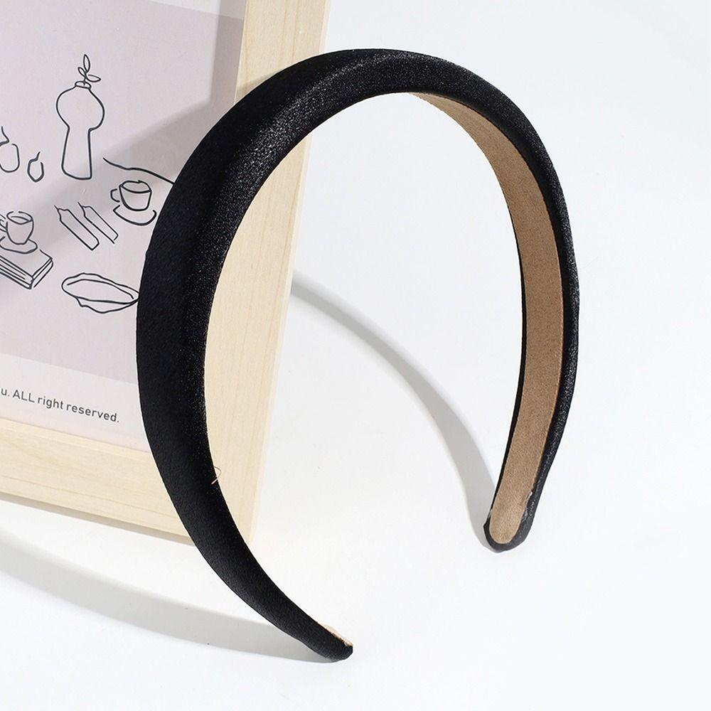 ROSE Băng Đô Cài Tóc Bằng Satin Màu Sắc Đơn Giản Tiện Dụng Rửa Mặt / Trang Điểm