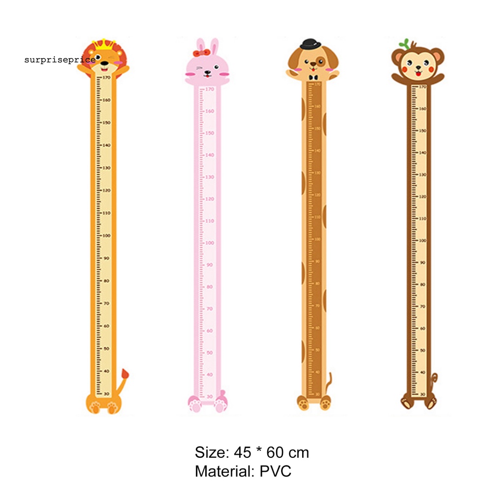 1 Bộ Sticker PVC Dán Tường Đo Chiều Cao Cho Bé