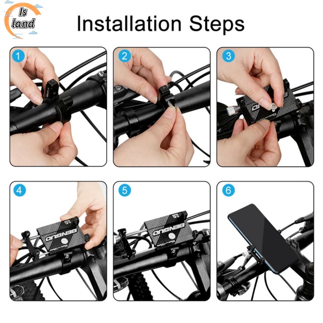 Giá Đỡ Điện Thoại 3.0-6.8 Inch Bằng Nhôm Gắn Tay Lái Xe Đạp