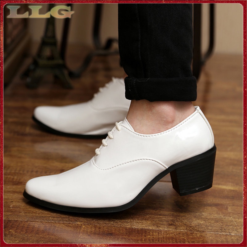 Giày Da Đế Xuồng Dày 6cm Thời Trang Công Sở Cho Nam