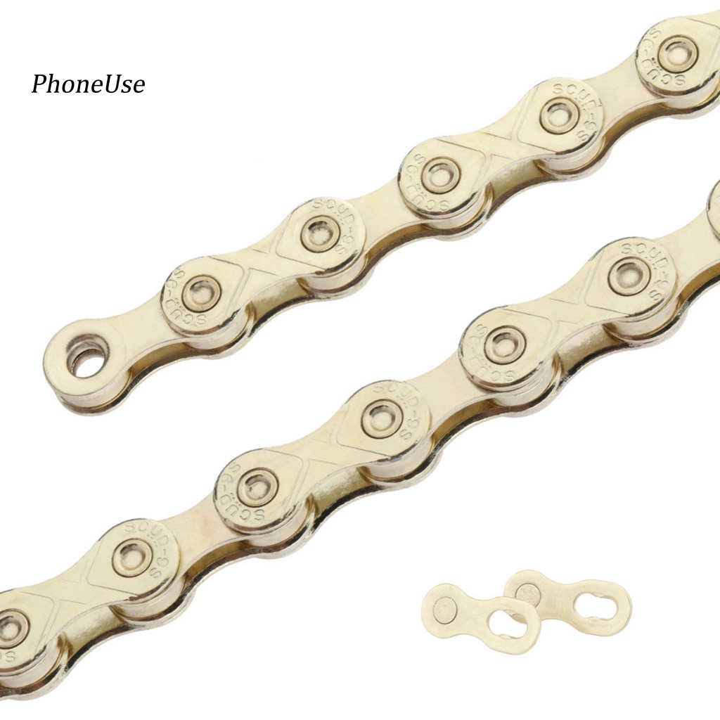 Dây Xích Xe Đạp Bằng Thép PU 9 / 10 / 11 / 12 Tốc Độ Cao Chống Rỉ Sét