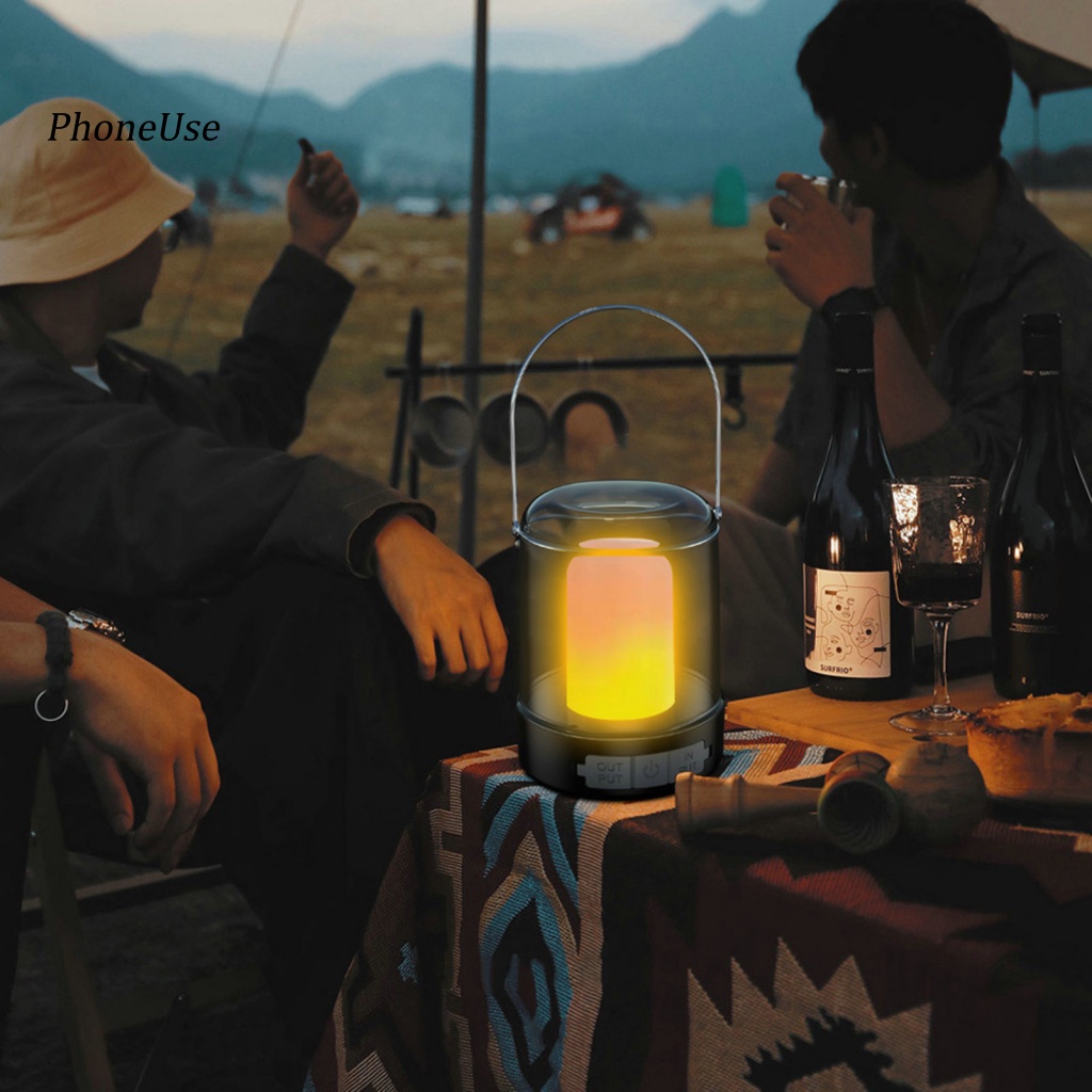 Đèn Lồng Cắm Trại Bằng PU 3 Chế Độ Sáng Cao Chống Nước Chống Bụi