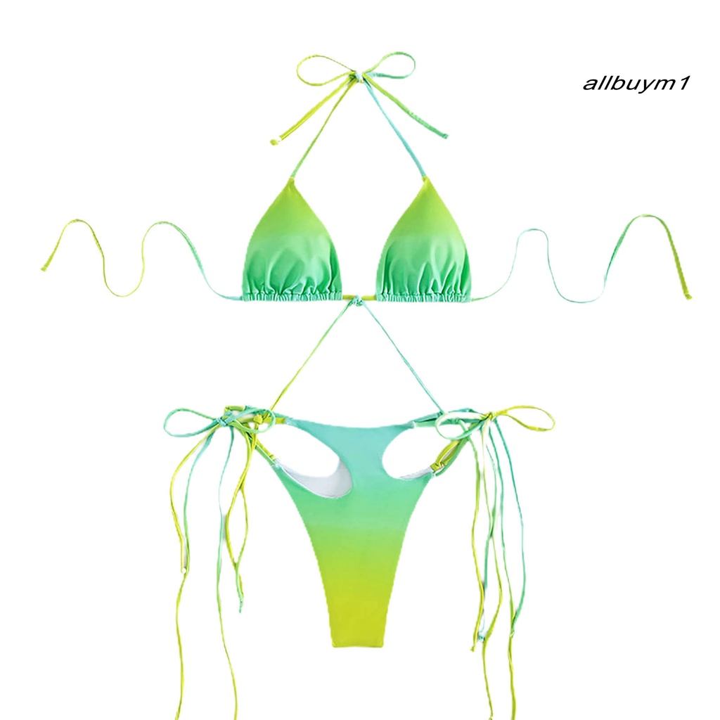 Bộ Bikini 2 Mảnh Màu Sắc Gradient Thời Trang Dành Cho Nữ
