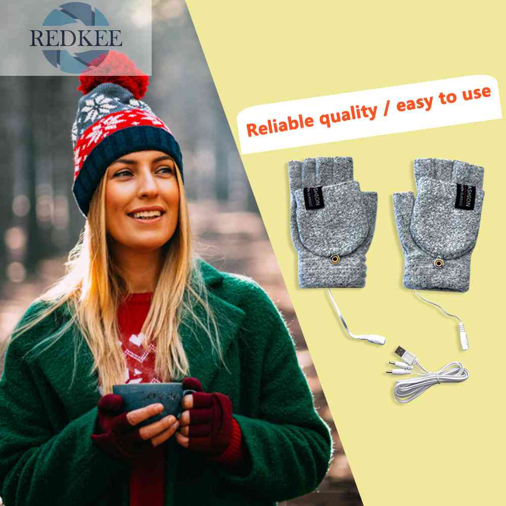 Găng Tay Giữ Ấm Chống Gió Mềm Mại Bằng Điện USB