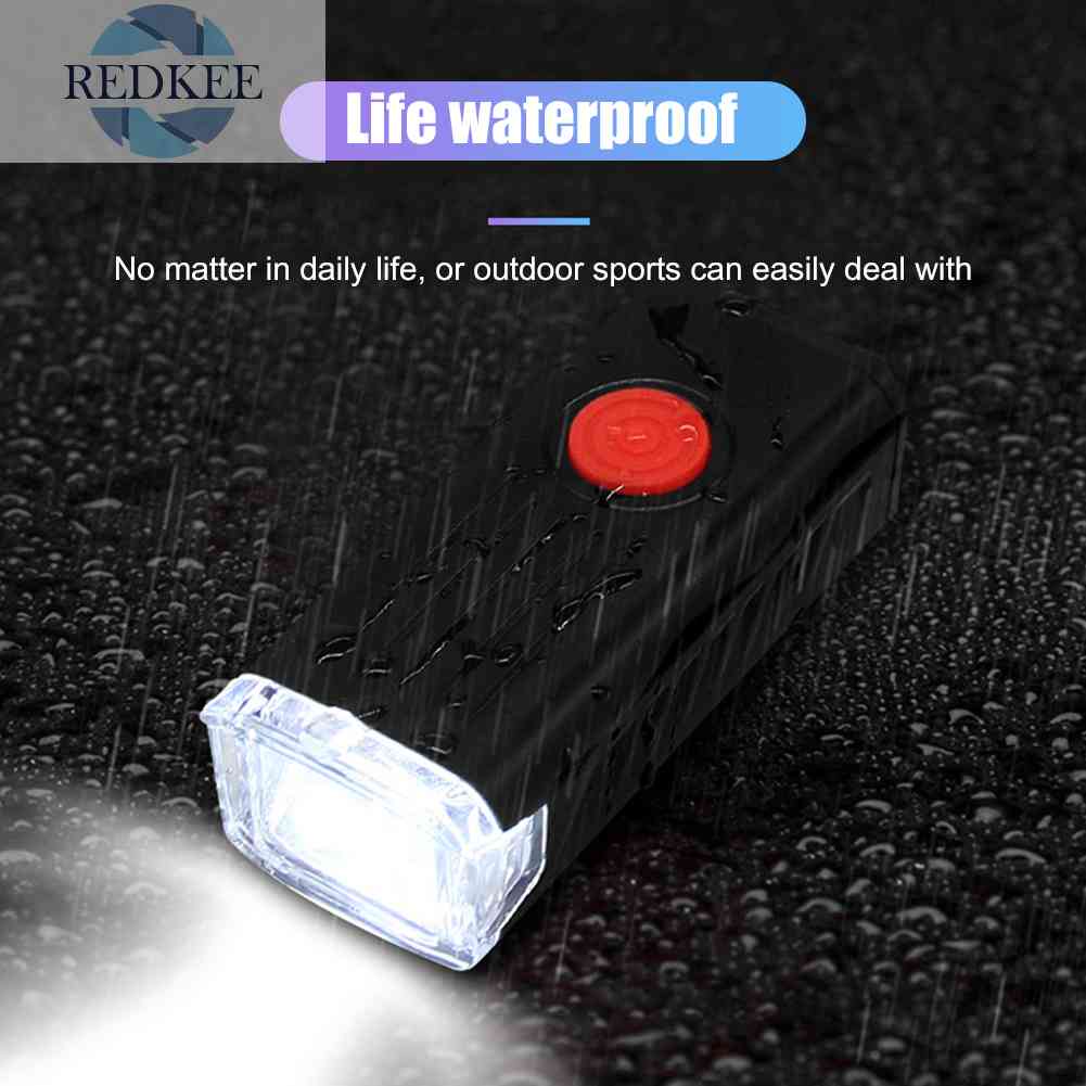 Đèn Pha LED 3 Chế Độ 400LM 700mAh Chống Thấm Nước Có Thể Sạc Lại Bằng Cổng USB Cho Xe Đạp