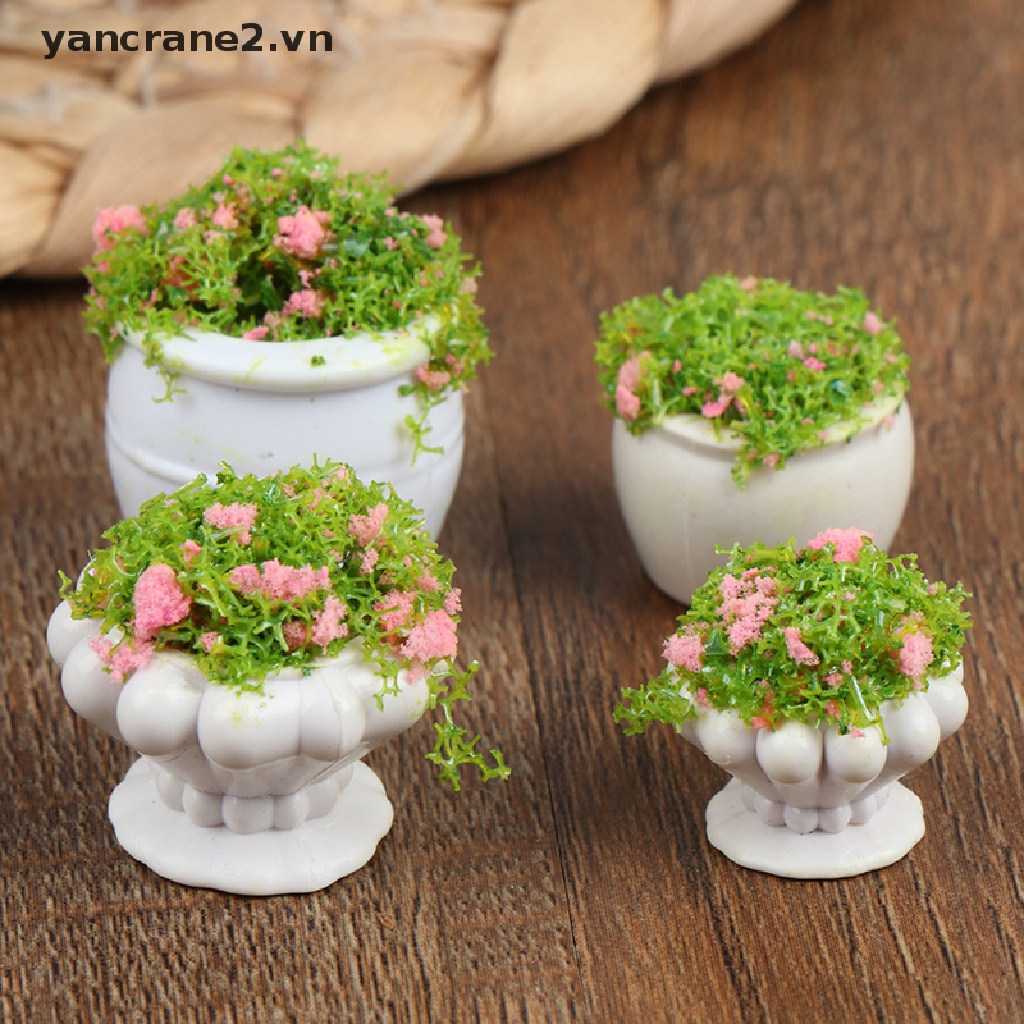 Chậu Cây Xanh Mini Tỉ Lệ 1: 12 Trang Trí Nhà Búp Bê yancrane2.vn