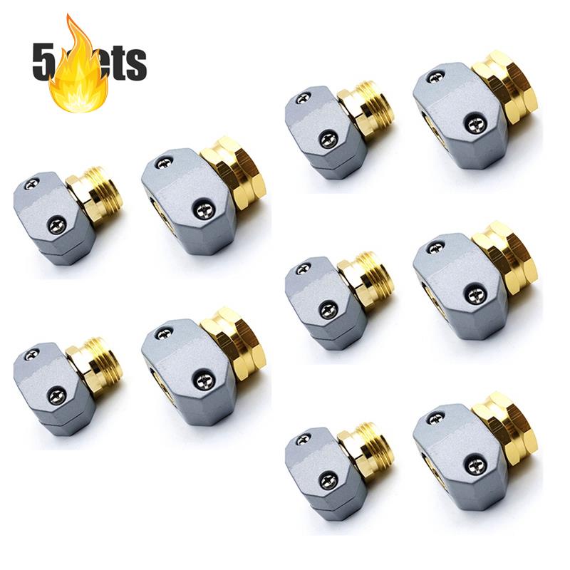 Bộ 5 Đầu Nối Ống Nước Tưới Cây 3 / 4 Inch Hoặc 5 / 8 Inch