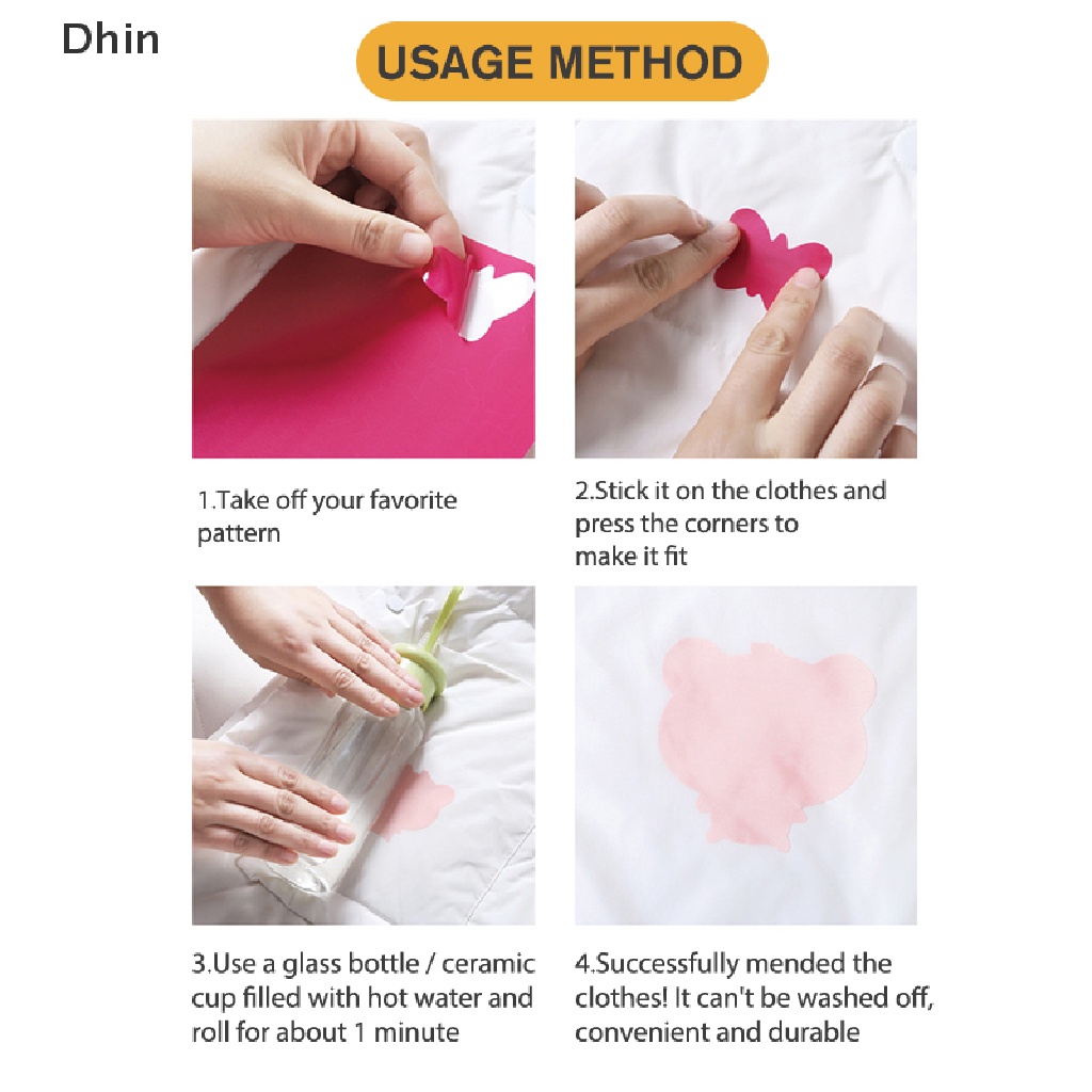 [Dhin] Miếng Vá Quần Áo Phao Tự Dính Không Đường May
