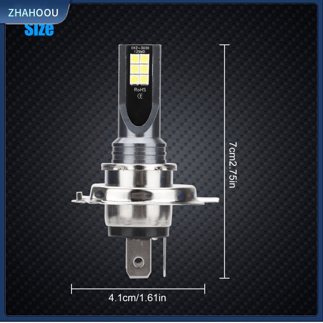 ☃Nhà Cửa☃ Bộ 4 Bóng Đèn Pha Led H4 9003 Hb2 6000k Ip68 Ánh Sáng Trắng Chống Thấm Nước