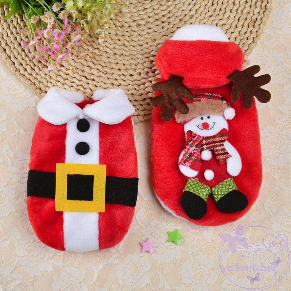 Bộ Áo Liền Quần Hình Ông Già Noel / Người Tuyết Bằng Vải Lông Cừu Cho Thú Cưng