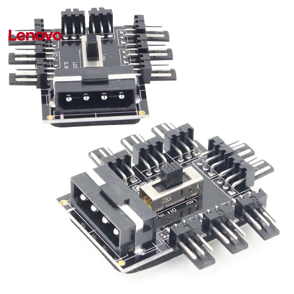 Quạt Tản Nhiệt Đa Chiều IDE 1 Sang 8 3Pin 12V PCB Dành Cho Máy Tính