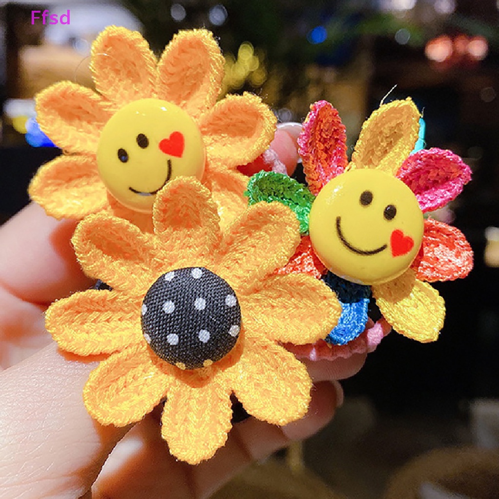 {Ffsd} 1 Dây Buộc Tóc Hoa Hướng Dương Đáng Yêu Dành Cho Trẻ Em * Bán Chạy