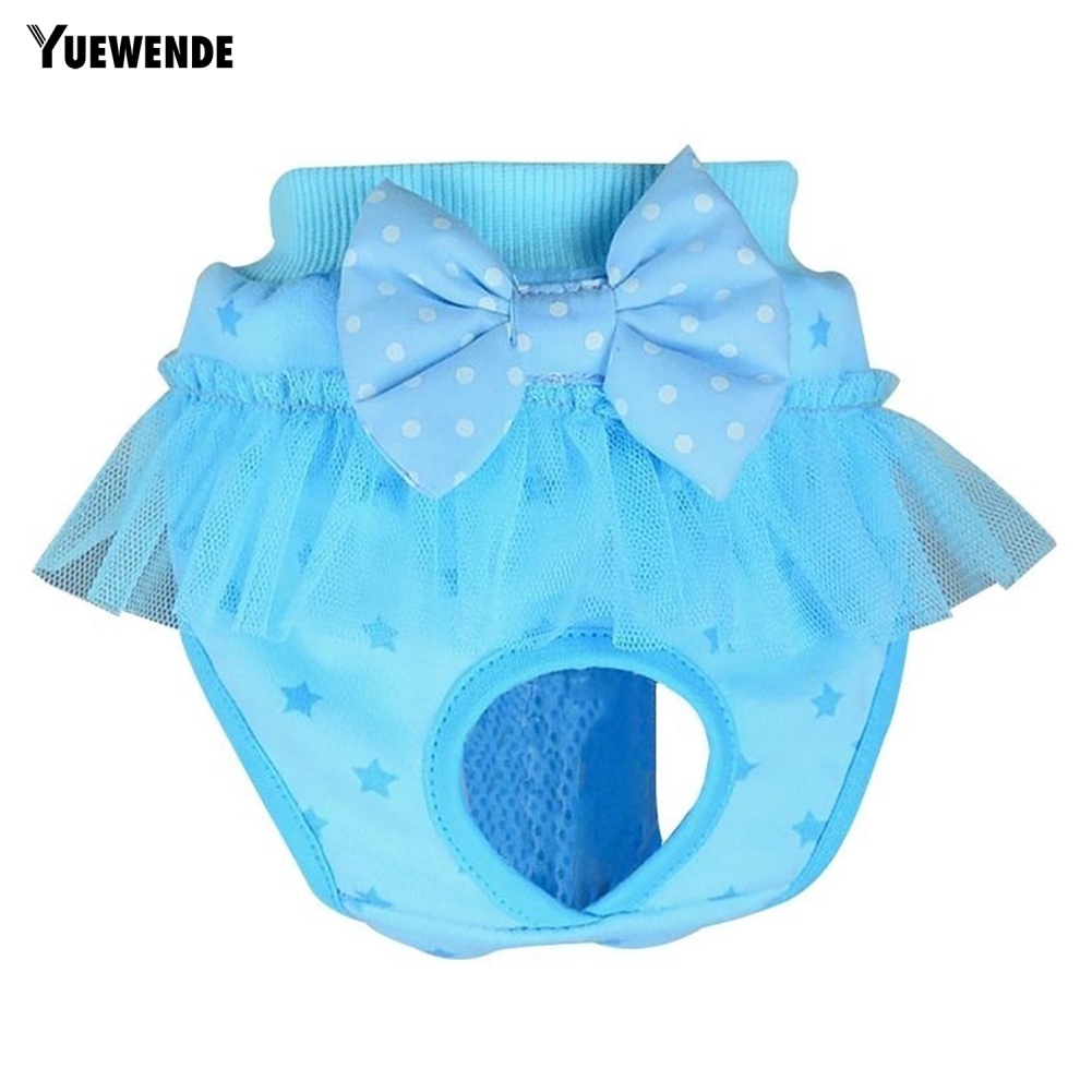 Tã Quần Chất Liệu Cotton Đính Nơ Xinh Xắn Cho Cún Cưng