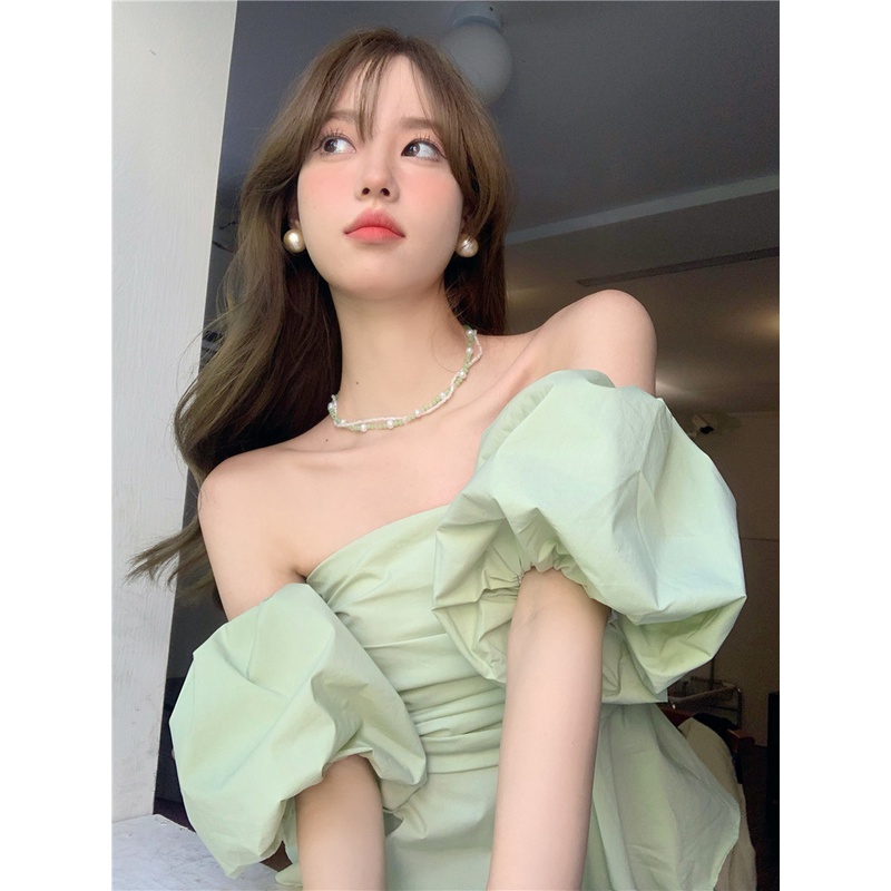 Áo Kiểu Tay Ngắn Hở Vai Thời Trang Mùa Hè Quyến Rũ Cho Nữ