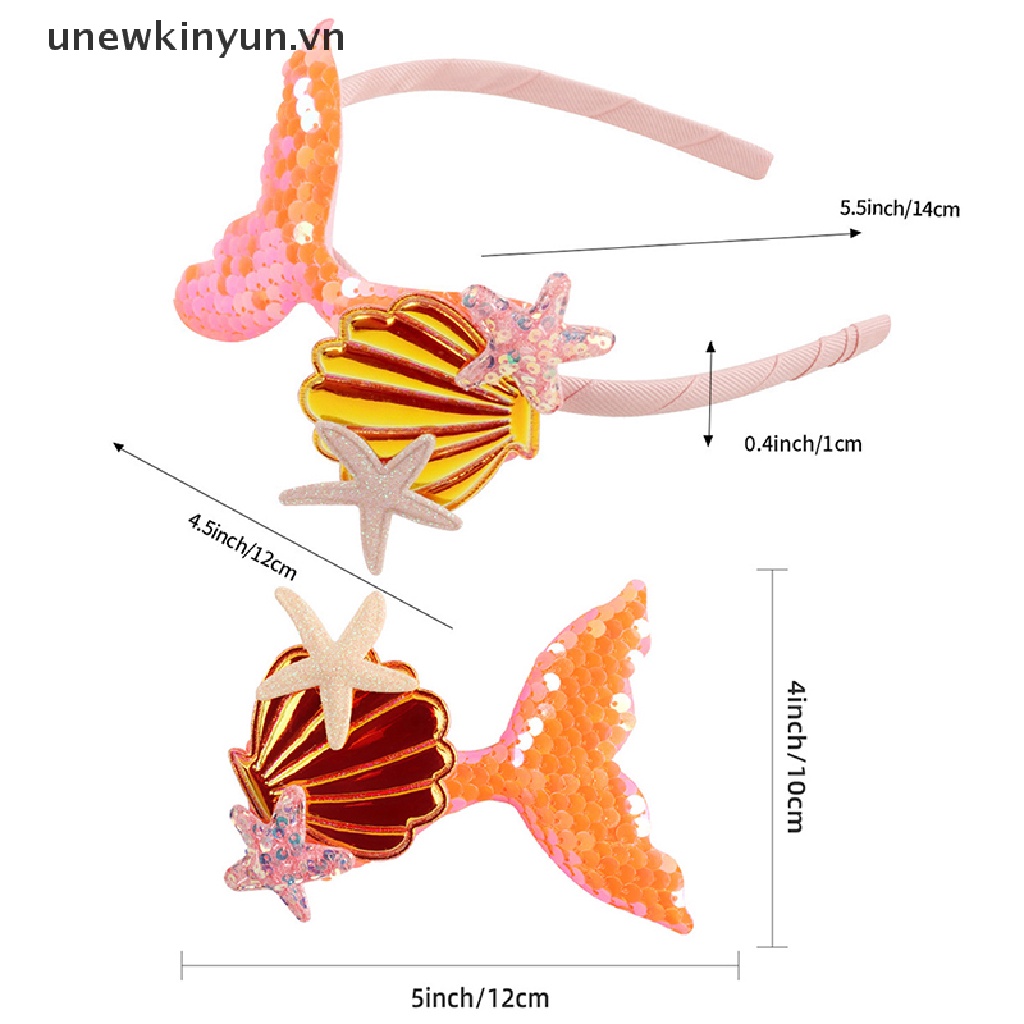 Dây Cột Tóc Đuôi Nàng Tiên Cá / Sao Biển / Vỏ Sò Hoạt Hình