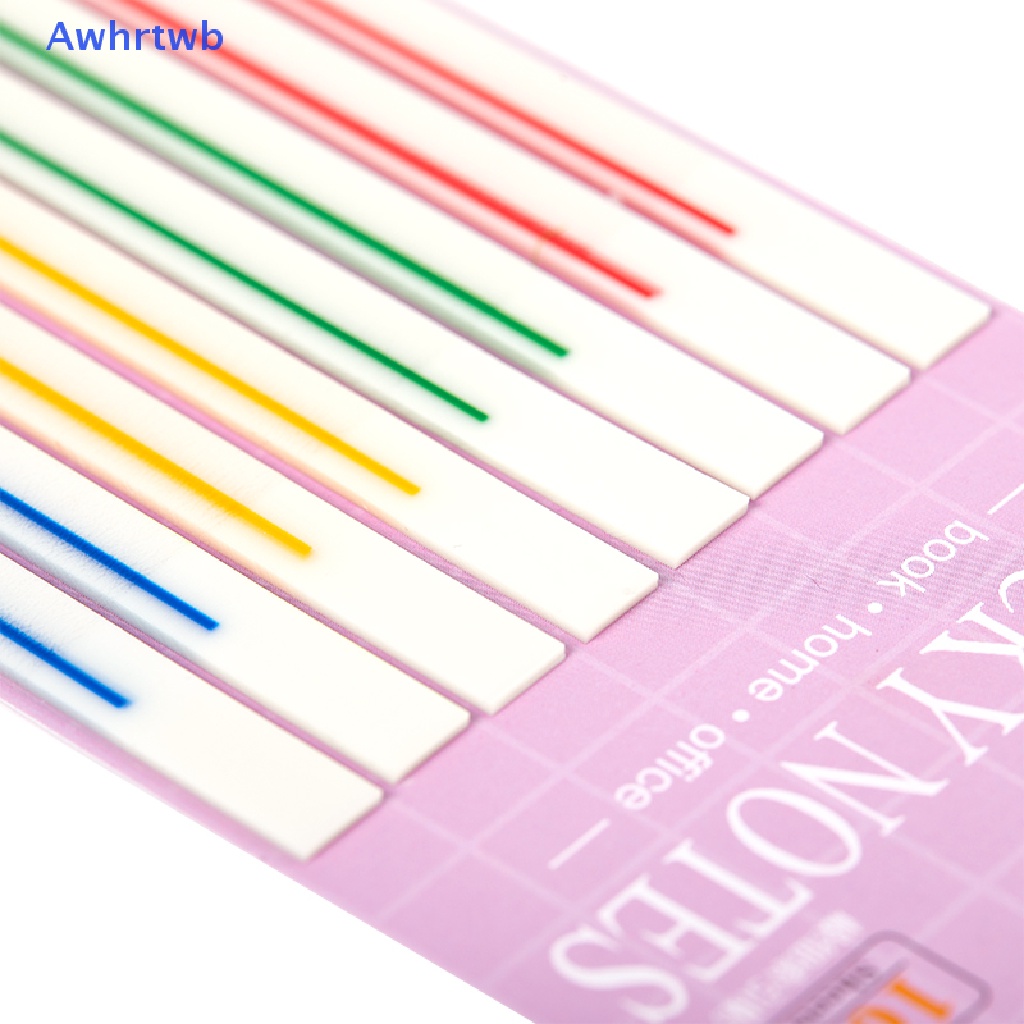 Set 60 Miếng Dán Ghi Chú Màu Macaron Trong Suốt Dạ Quang Tiện Dụng Mới