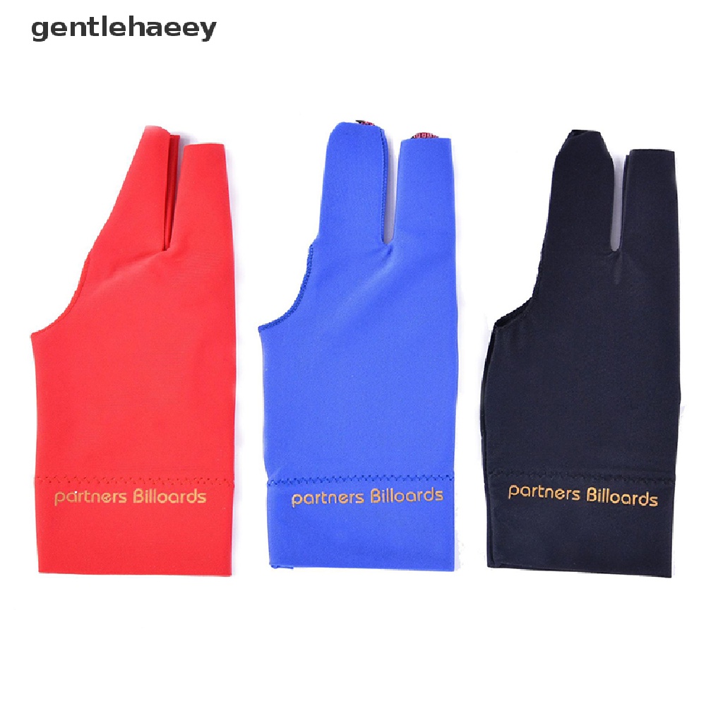 Gent Spandex Snooker Billiard Cue Glove Pool Left Hand Open Three Finger Accessory EN