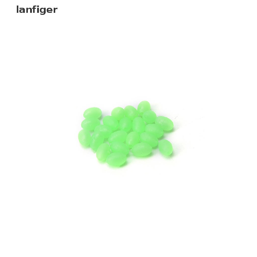 Set 100 Hạt Phát Sáng Hình Oval Mềm Mại Kích Thước 5mm / 8mm / 10mm Dùng Trong Câu Cá