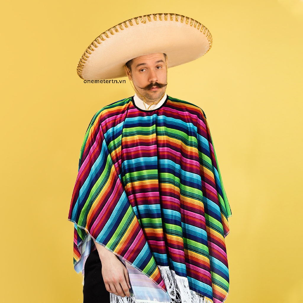Onemetertn Cinco de Mayo Mexico Fiesta Serape Poncho VN
