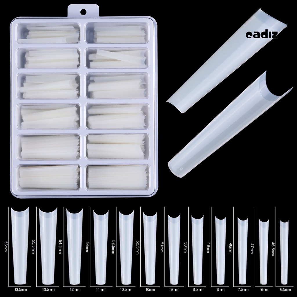 Hộp 240 Móng Tay Giả Kiểu Pháp Siêu Dài Trong Suốt Tự Nhiên Cho Nữ