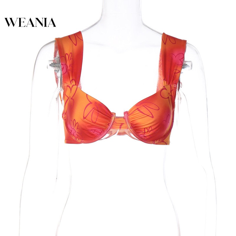 Áo Croptop Dáng Ôm In Họa Tiết Thời Trang Mùa Hè Quyến Rũ Cho Nữ