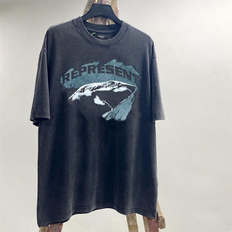 Rep-resent - Teen-tage Tee &amp; - Xu Hướng Mới Nhất Thời Trang Cổ Điển Cá Mập Giặt Nước In Họa Tiết Cổ Điển Đường Phố Cao Cấp Tay Ngắn Jrcfmhsdj