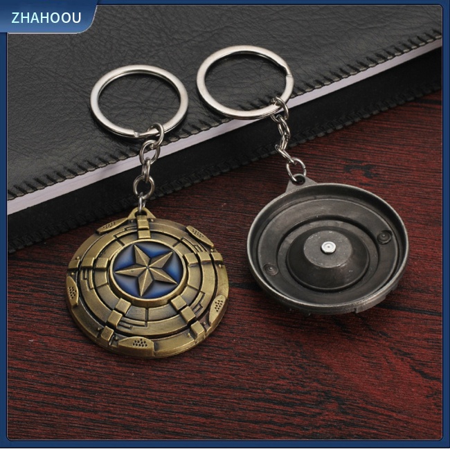 ☃Phụ Kiện Trang Trí Nhà Cửa Kiểu Dáng Dễ Thương Xinh Xắn☃ Móc Khóa Xe Hơi Hình Khiên Captain America Trong Marvel Legends