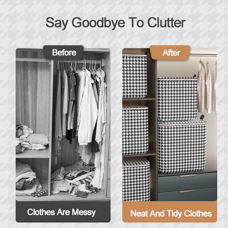 Túi Đựng Chăn Mền Bằng Vải Không Dệt Gọn Nhẹ Chống Ẩm / Bụi Bẩn Có Khóa Kéo Đôi