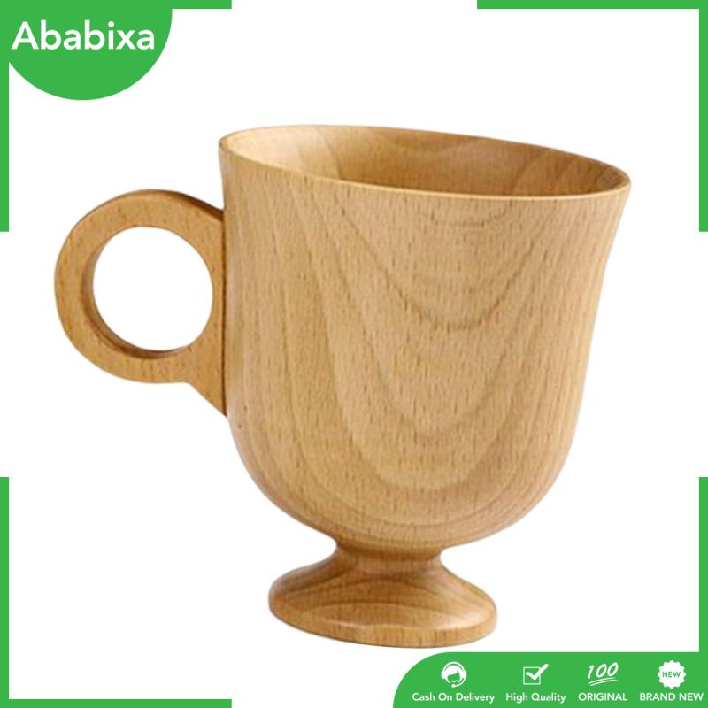 Cốc Uống Trà / Cà Phê Có Tay Cầm Bằng Gỗ 150ml / 300ml Phong Cách Nhật Bản