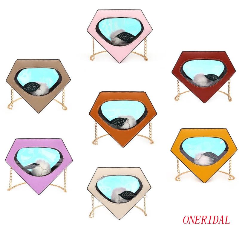 Túi Đeo Chéo Vai Hình Kim Cương Thời Trang Dành Cho Nữ