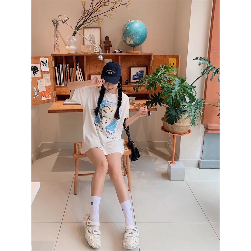 Ssaint - Áo Thun Tay Ngắn In Hình Thiên Thần Nhỏ Michael Thời Trang Đường Phố Mới Nhất Cho Nam Và Nữ Jkfgdhf