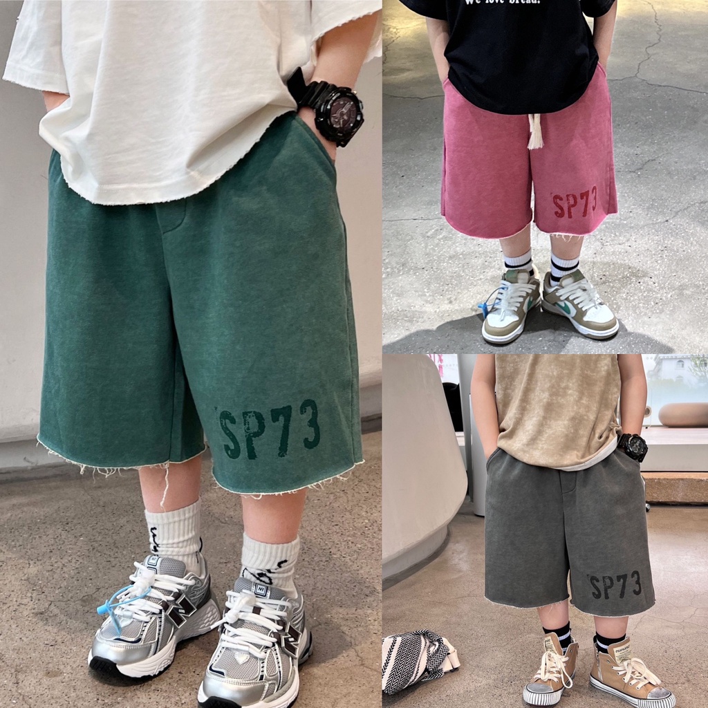 Quần short nỉ bé trai SP73 QB577 sz 90-140, quần ngắn mùa hè thời trang