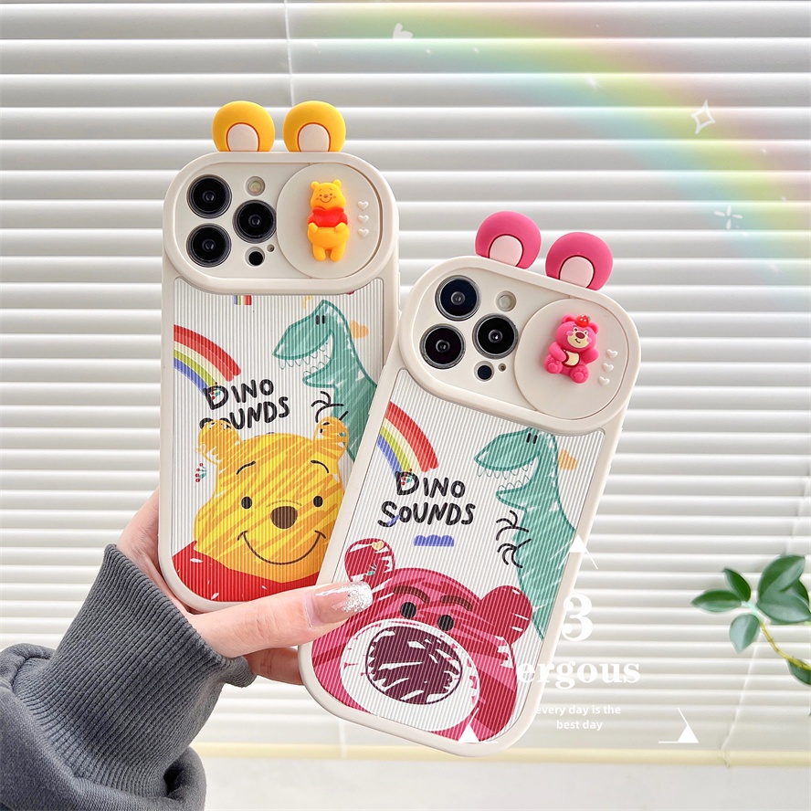 Ốp Điện Thoại TPU Mềm Hình Gấu Pooh 3D Dễ Thương Cho IPhone 14 13 12 11 Pro Max