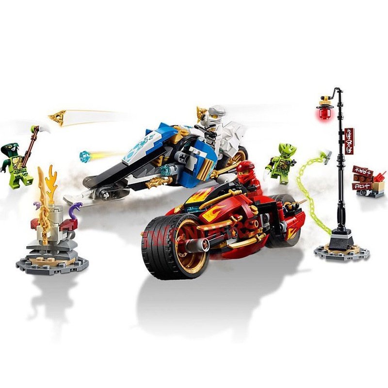 Mới Đồ Chơi Lắp Ráp Chu Kỳ Ninja & Zane 'S Snowmobile Overlord Dragon 7066 7